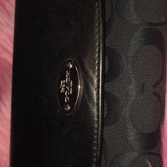 Coach Wallet With Checkbook Black C - Picture 2 of 5